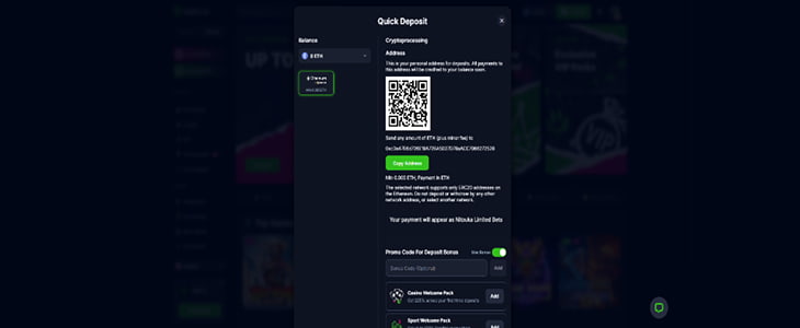 Bets.io casino first deposit