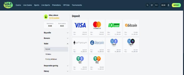 Lolo casino deposit
