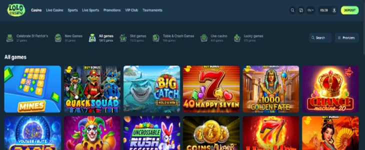 Lolo casino games