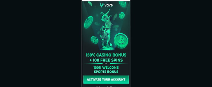 Vave casino account activation